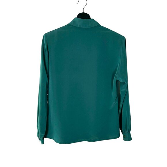 Vintage 90s Pendleton Country Sophisticates Green Long Sleeve Top 6 - Picture 3 of 9